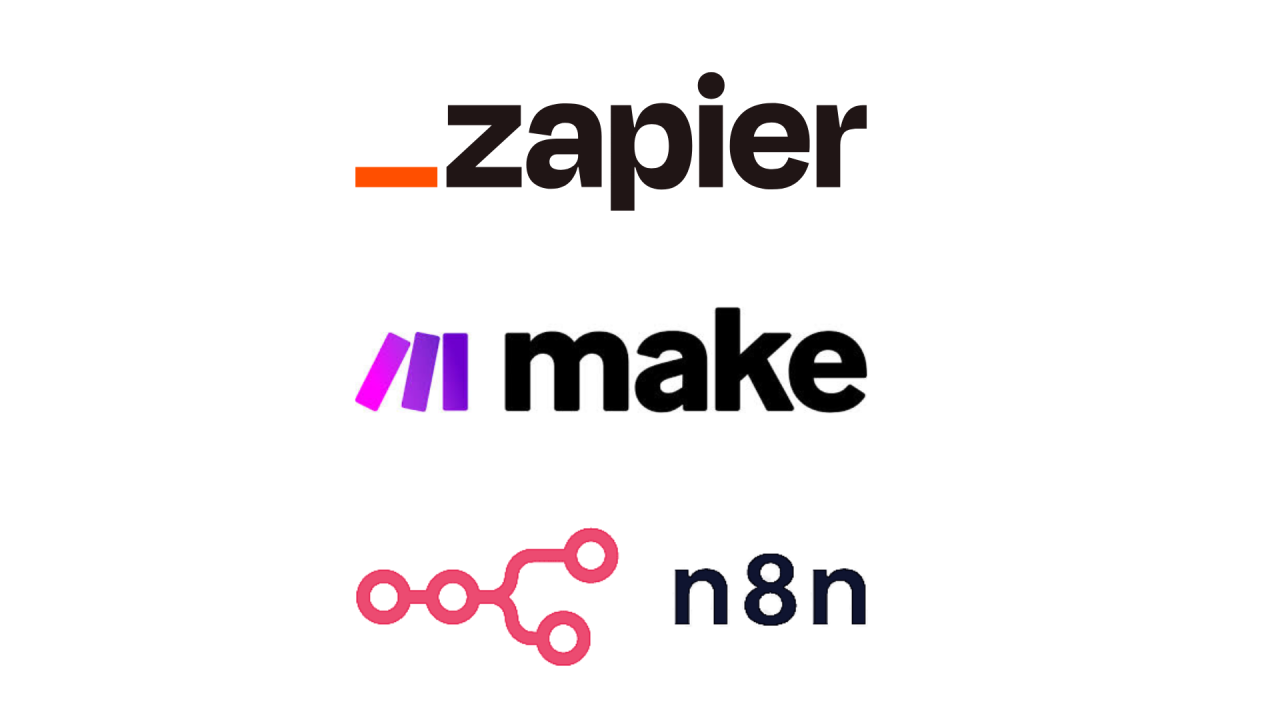 n8n · Zapier · Make logo